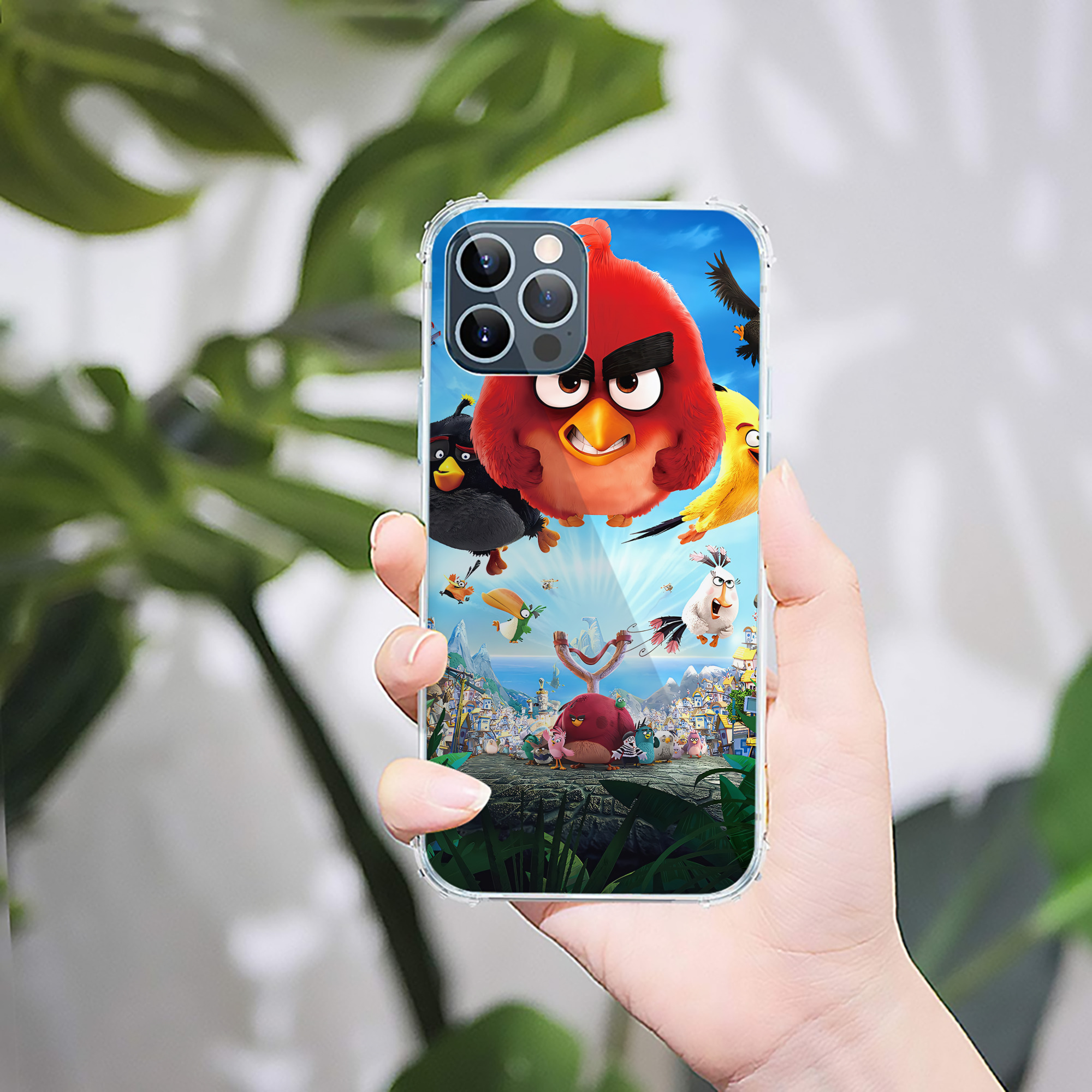 （画像用） Angry Birds アングリーバード 【iPhone 12シリーズ対応】透明スマホケース（クリアソフトケース）
